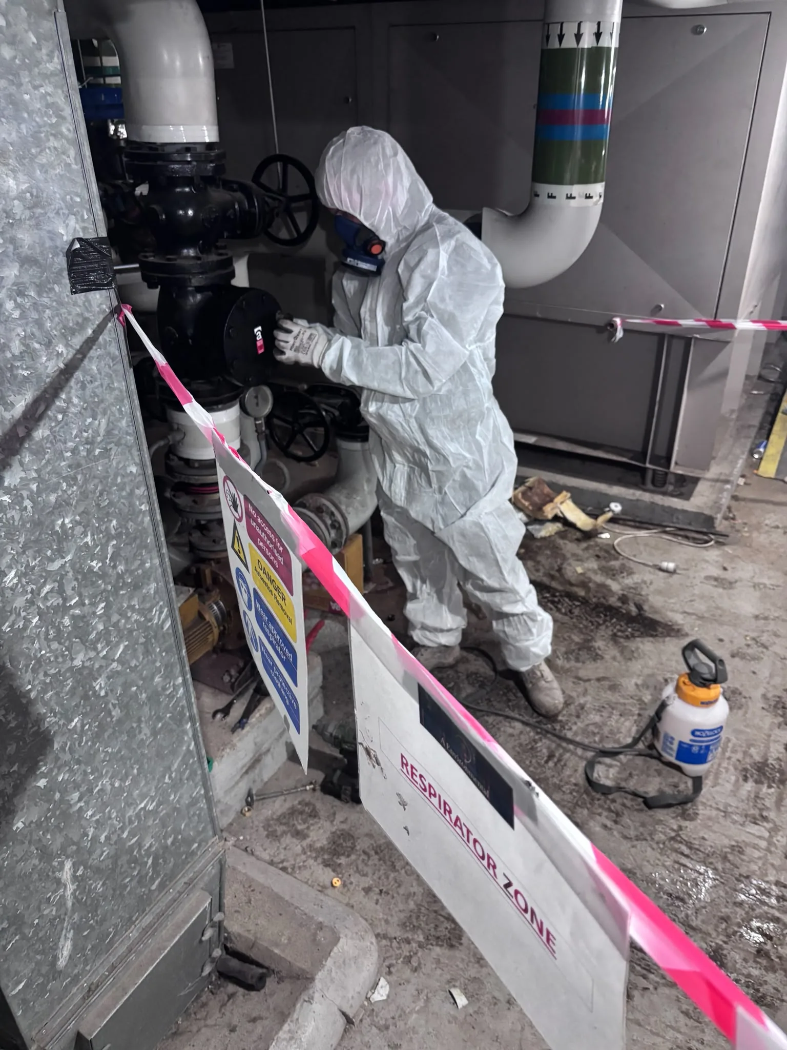 Asbestos artex removal from concrete soffit in Lower Edmonton